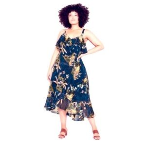 EVANS Woman’s Plus Size Colette Dress 
Cobalt Blue Floral Sz 20 Never worn.